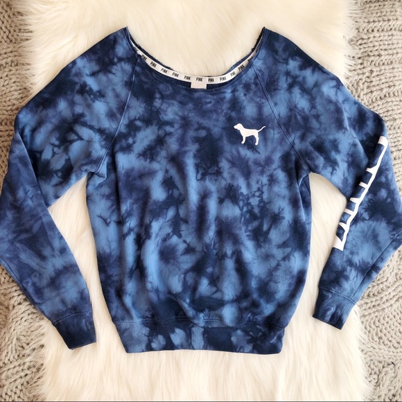 PINK Victoria's Secret Tops - Pink Victoria’s Secret tie dye sweatshirt